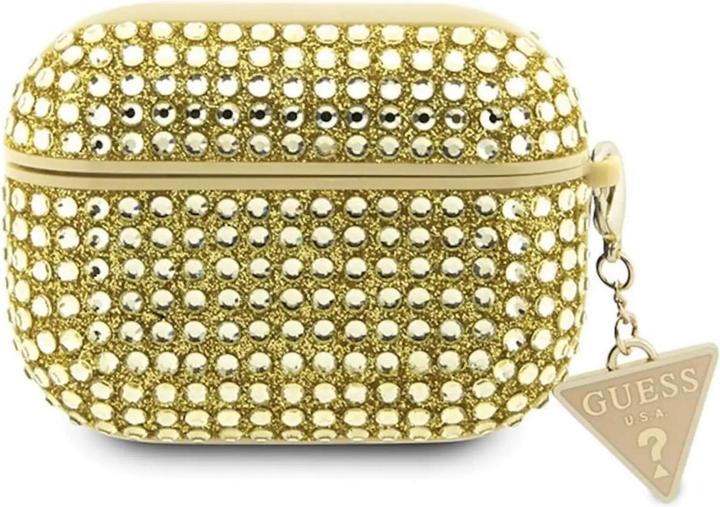 Image du produit Guess GUAP2HDGTPD Coque AirPods Pro 2 złoty/or Rhinestone Triangle Charm (Manchon pour casque d'écoute)
