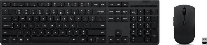 Actual product image Lenovo Professional Wireless Rechargeable Combo Keyboard and Mouse-French (FR, Wireless)