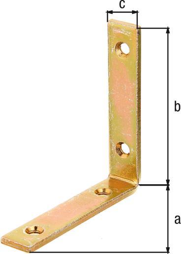 Image du produit GAH Equerre de poutre L100x100 mmmm Largeur 20 mm étroite Acier brut galvanisé passivé à couche épaisse (Angle de rayonnement, 1 pcs)