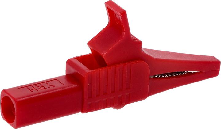 Produktbild KS Tools 4,0 mm Eingangsbuchse auf Krokodilklemme schmal, rot