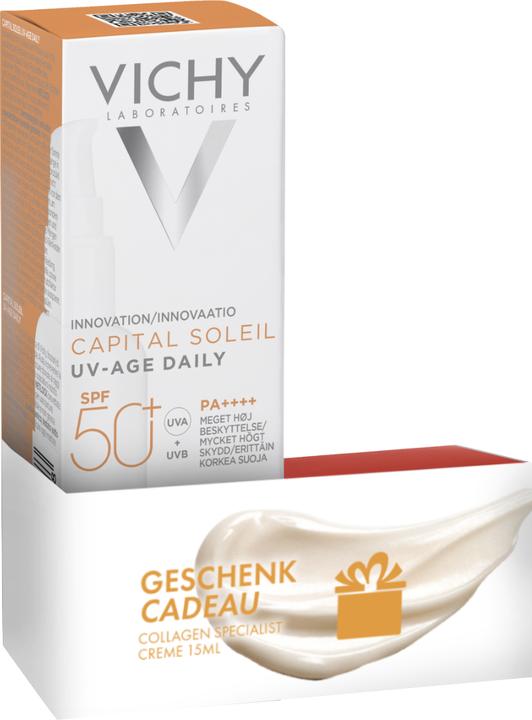 Produktbild Vichy Capital Soleil UV Age + Lift CS15ml gratis 2023 (Sonnencreme Gesicht, SPF 50+, 40 ml, 150 g)
