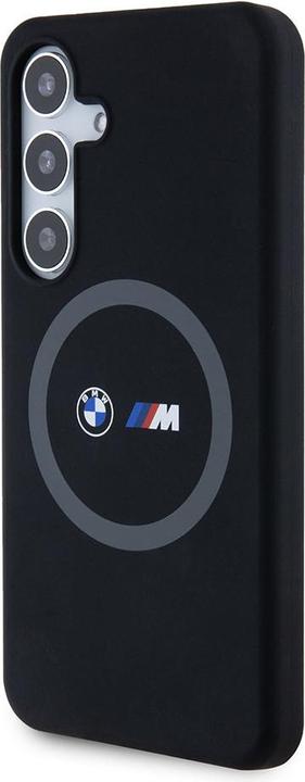 Actual product image BMW BMHMS23SROK S921 czarny/black hardcase M Silicone Printed Ring MagSafe (Samsung Galaxy S24)