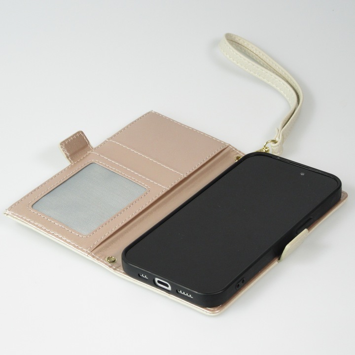 Actual product image PhoneLook Flip wallet cover made from vegan leather with wallet case and magnetic fastener (Apple iPhone 15)