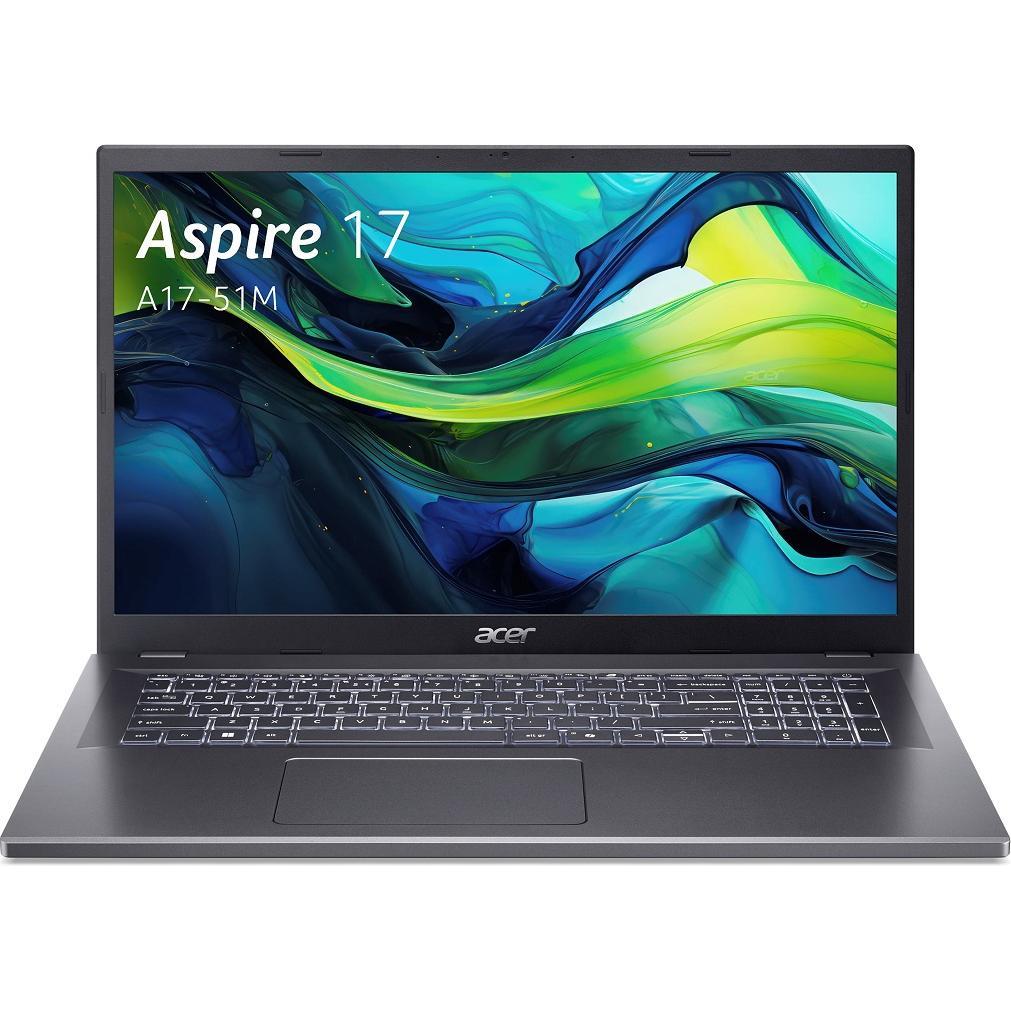 Acer Aspire 17 (A17-51M-51KF) - Int. (QWERTY) Keyboard 17,3" Full-HD, IPS, Intel i5-1334U, 16GB RAM 