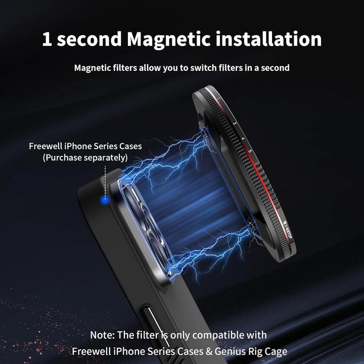 Image du produit Freewell Sherpa magnetischer variabler ND1-5-Filter für Apple iPhone 13/14/15