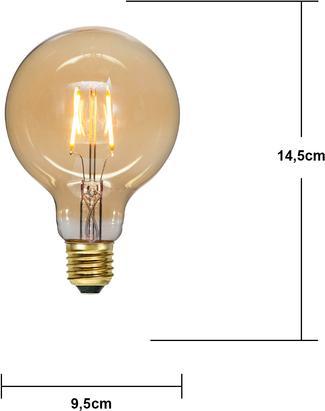 Energy Label Star Trading LED Bulb E27 G95 Plain Amber (E27, 80 lm, 1 x)
