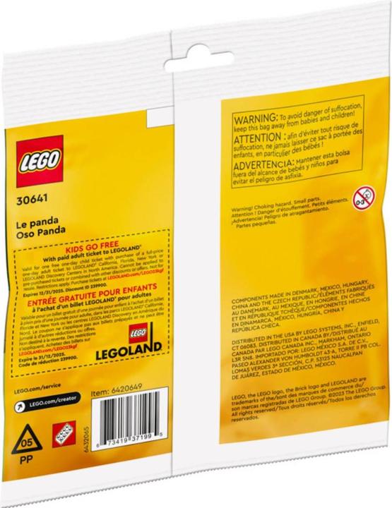 Immagine prodotto LEGO 30641 Orso panda (30641, LEGO Creator 3-in-1)
