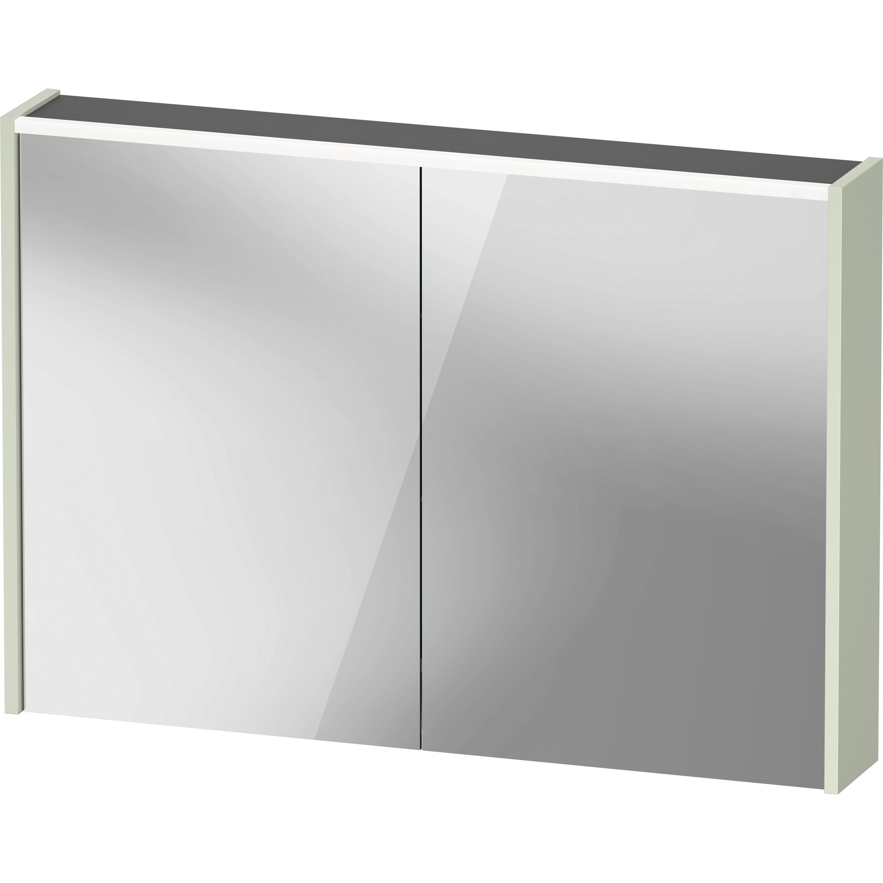 Duravit, Spiegelschrank, D-Code Spiegelschrank, Steckdose Typ E (FR, BE), 2 Türen, LED-Lichtfeld oben, 1000x700mm, 7