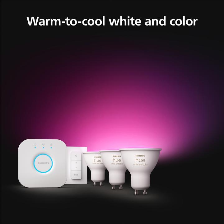 Productafbeelding Philips Hue White & Colour Ambiance Startset (GU10, 4.20 W, 400 lm, 3 x, E)