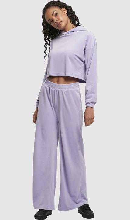 Actual product image Urban Classics Ladies Cropped Velvet Oversized Hoody (M)