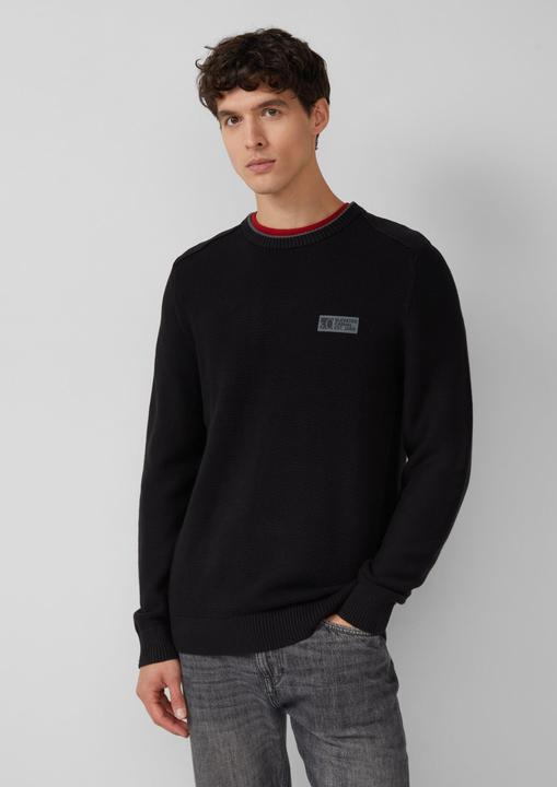 Produktbild s.Oliver Strickpullover Strickpullover aus Baumwolle mit Struktur (L)