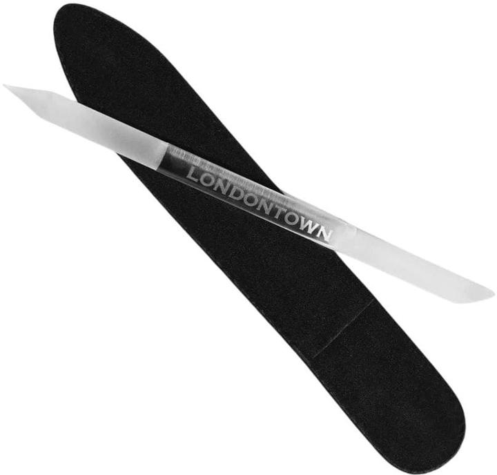 Londontown Double-Sided Glass Cuticle Pusher Dual-Ended Under Nail Cleaner