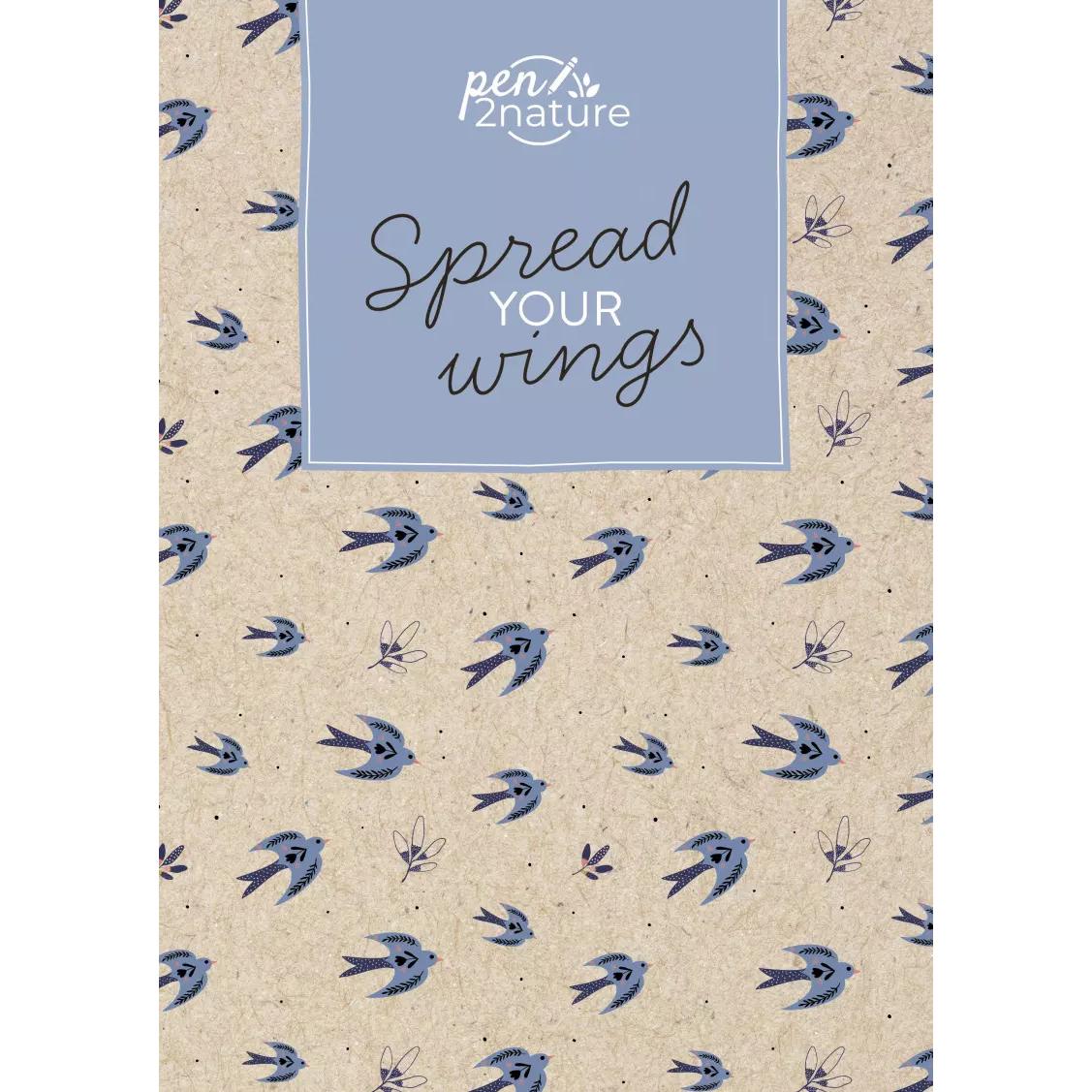Pen2nature, Heft + Block, Spread Your Wings - Notizbuch (Motiv Vögel) A5 dotted Hardcover (A5, Harter Einband)