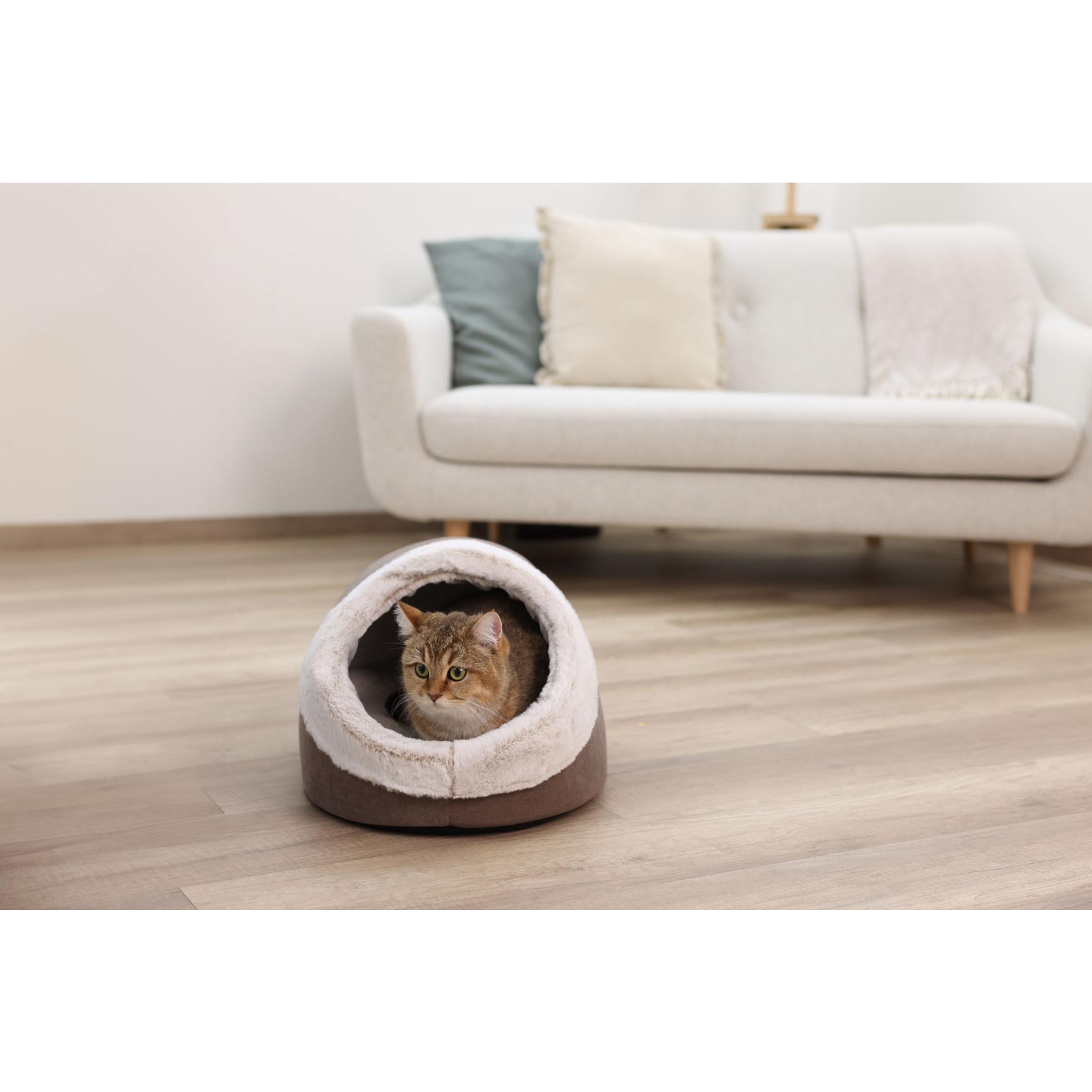 Igloo Pour Chats - Kerbl - Jana - 37 X 45 X 30 Cm - Marron