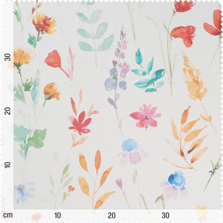 Produktbild Globaltex Baumwoll-Stoff "Bunte Blumen", 140 cm breit, Meterware