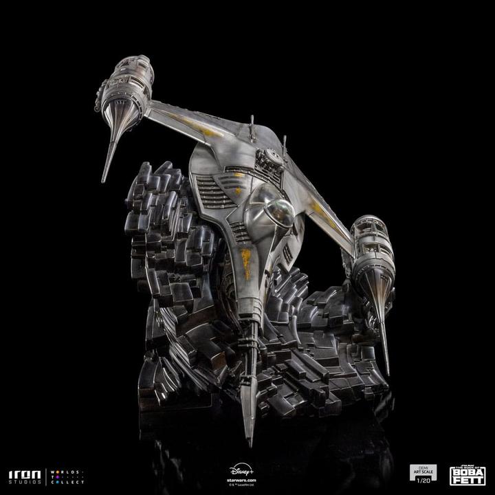 Actual product image Iron Studios Le Livre de Boba Fett statuette 1/20 Demi Art Scale Mando's N-1 Starfighter 60 cm