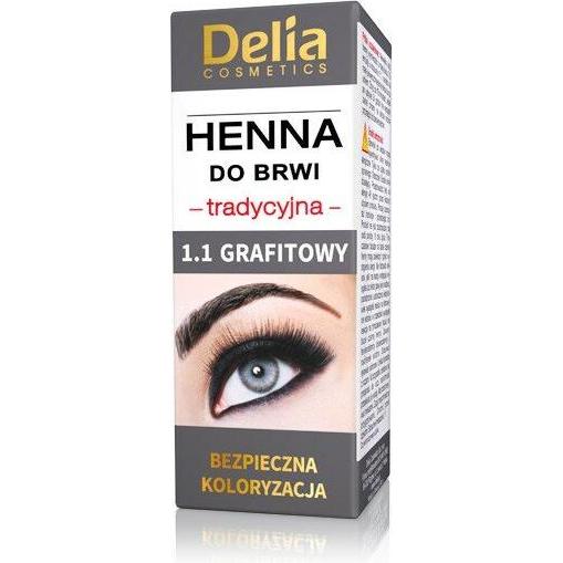 Thumbnail - Delia Cosmetics, Augenbrauenfarbe, Delia - Henna for eyebrows 1.1 Graphite 2g