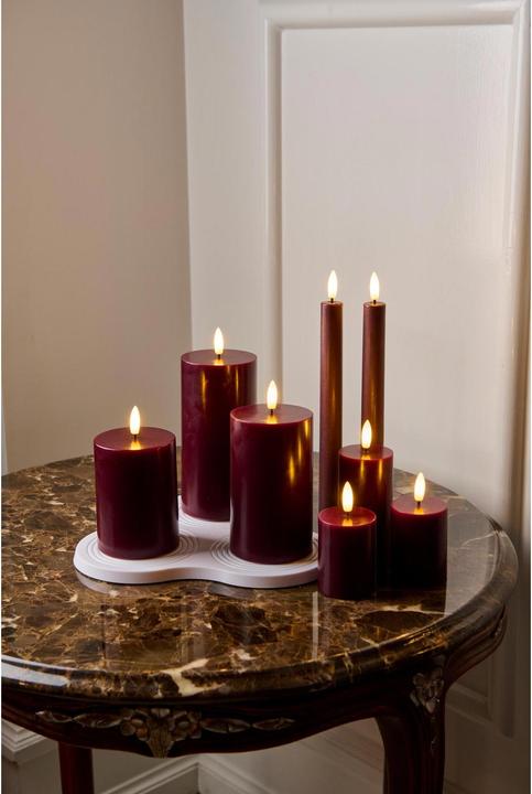 Produktbild Sirius LED-Kerzen Set Sille, 10/12.5/15cm,Bordeaux,Wiederaufladbar (3 x)