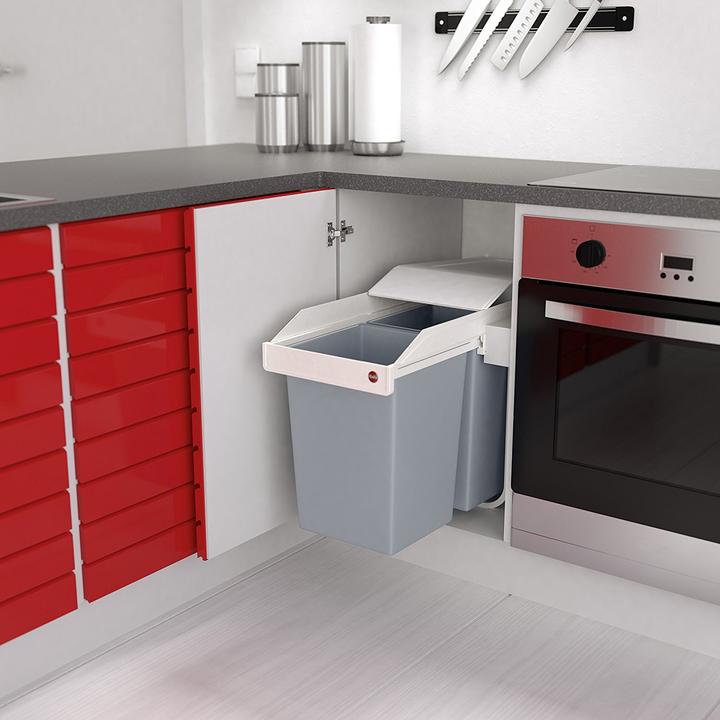 Produktbild Hailo Multi-Box duo L, Einbau-Mülleimer, 2x14 ltr (30 l)