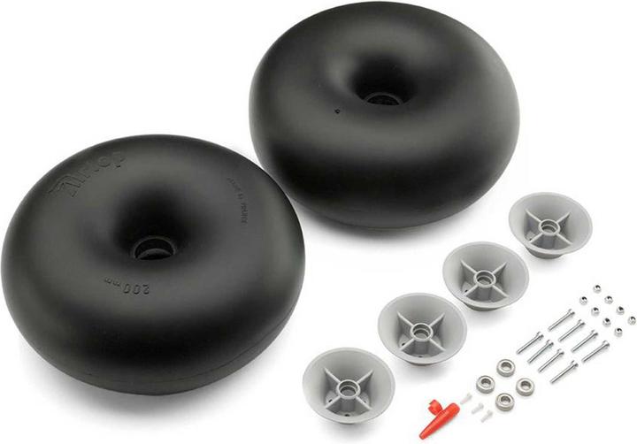 Actual product image Airtop balon wheels 200x80mm 2pcs. 6mm wheel axle