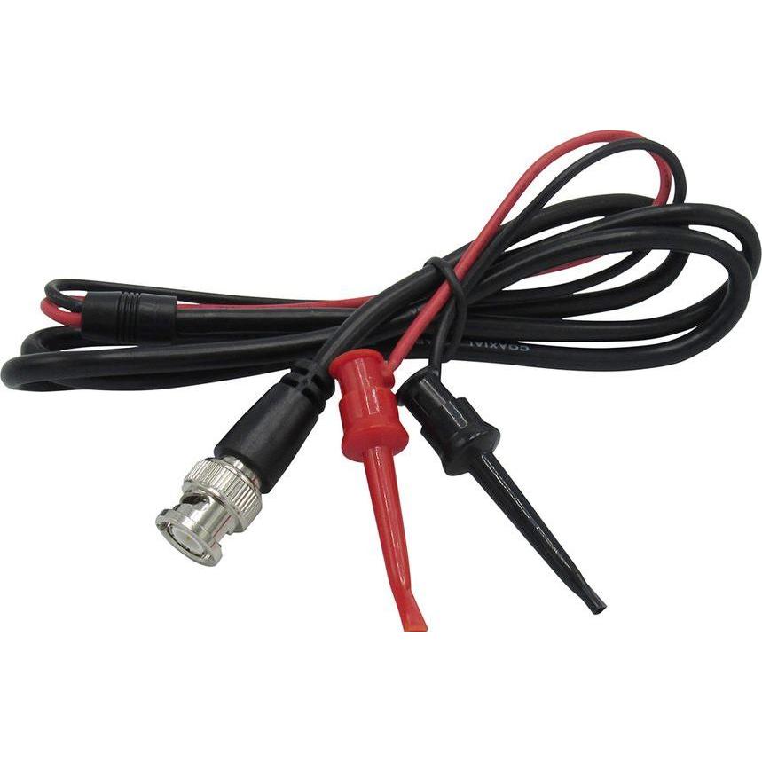 RND, Messleitung, Messleitung mit BNC-Stecker und IC-Haken, 1.2m, Rot / Schwarz
