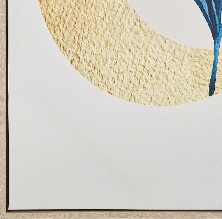 Immagine prodotto Beliani Quadro su tela con motivo vegetale beige / blu 63 x 93 cm CORVARO (63 x 93 cm)