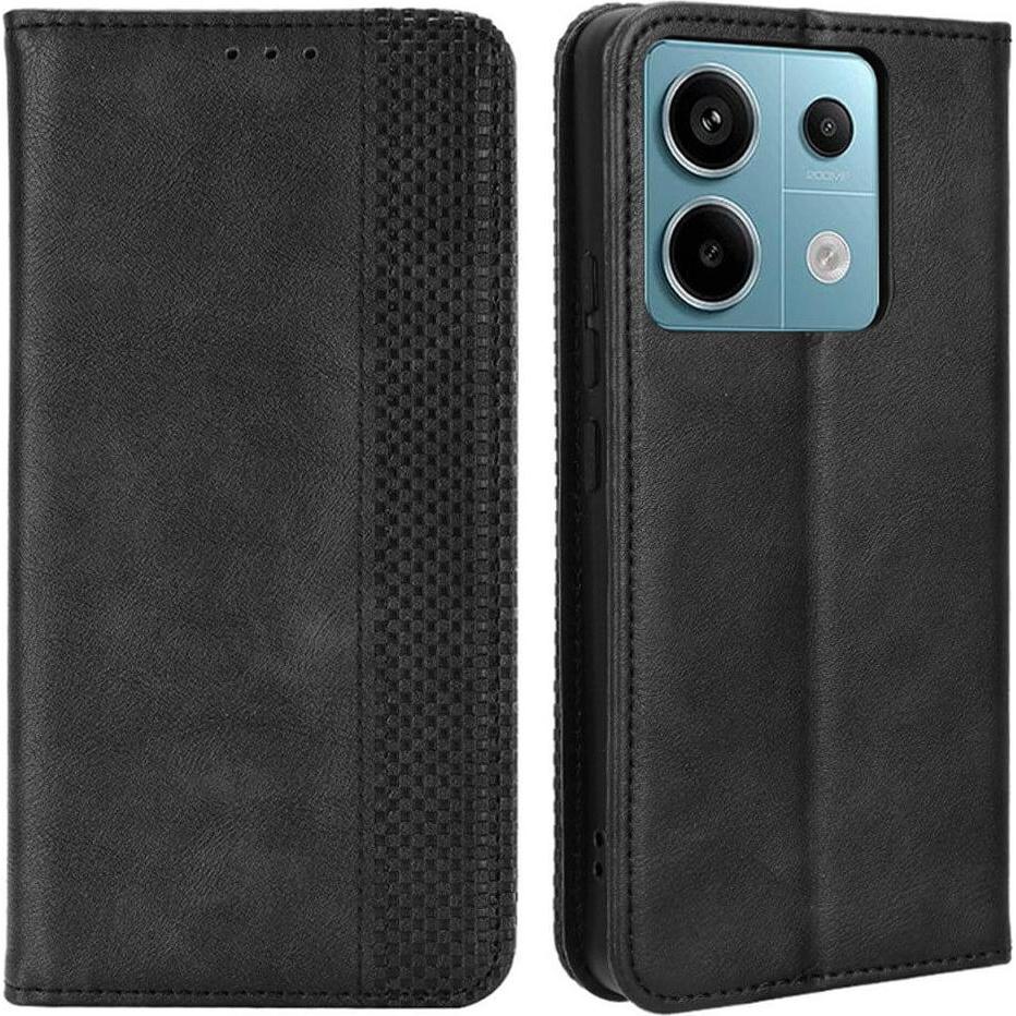 Cover-Discount Xiaomi Redmi Note 13 Pro - Stand Flip Case Hülle schwarz (Xiaomi Redmi Note 13 Pro 5G, Xiaomi Poco X6), S...