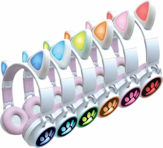 Actual product image Lexibook Cat ear and lightings bluetooth headphones (HPBTKT)