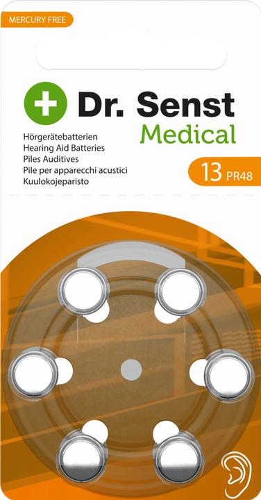 Produktbild Dr. Senst 1x6 Medical Hörgeräte Batterien Typ 13 (6 Stk., CR2032)