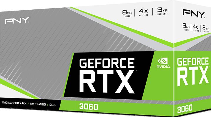 Image du produit PNY Carte graphique GEFORCE RTX™ 3060 8GB Verto Dual Fan Edition (8 Go)
