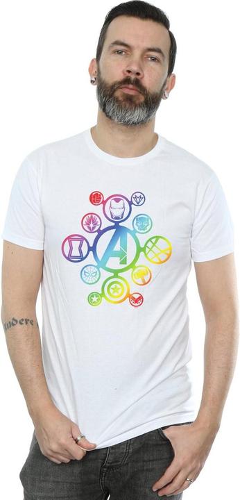 Produktbild Avengers Infinity War Regenbogen Icons TShirt (L)