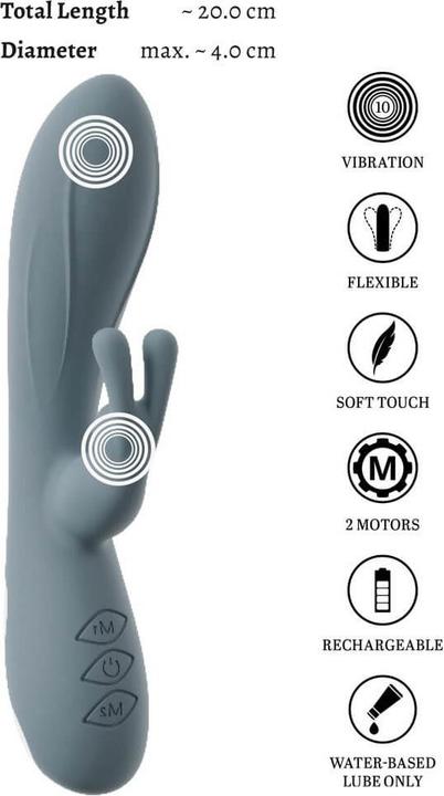 Actual product image Beau Coeur VELINA Rabbit Vibrator