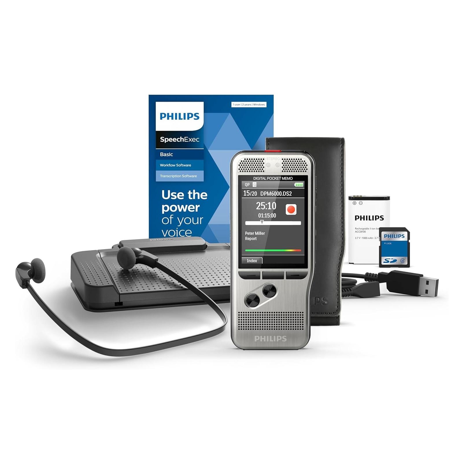 Philips Dpm7700 (4 GB), Diktiergerät, Silber