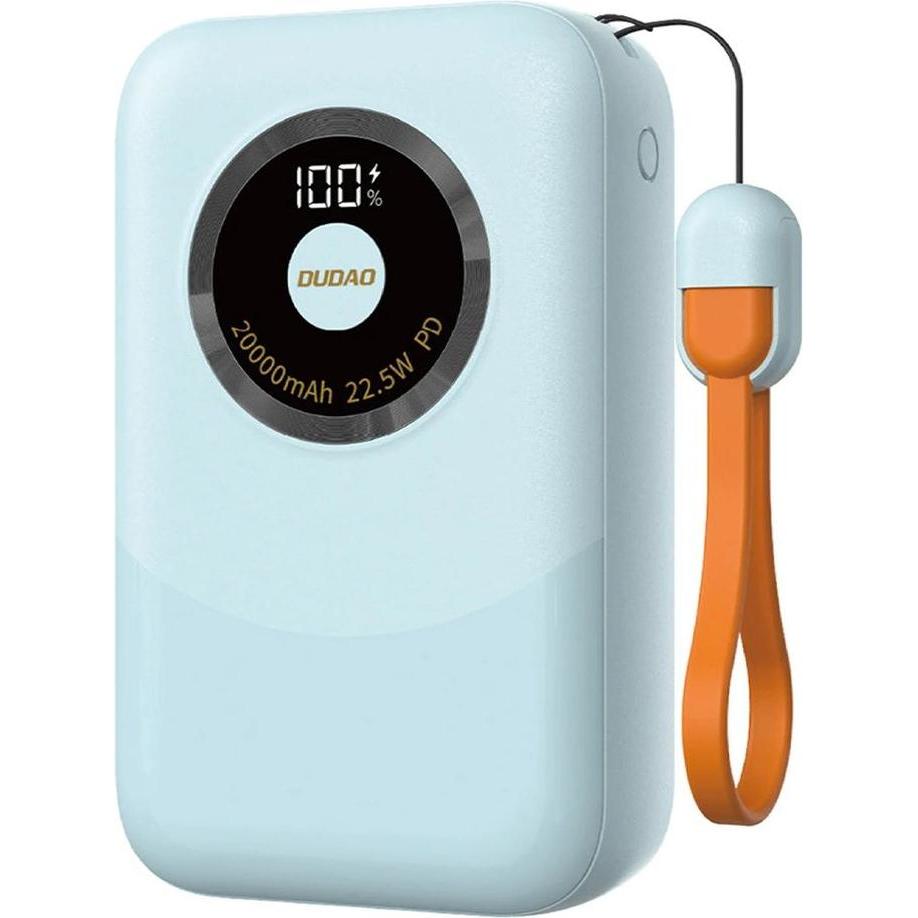 Dudao Powerbank K21 Mini 10000mAh 22.5W USB-A / USB-C - blue (10000 mAh, 22.50 Wh), Powerbank, Blau