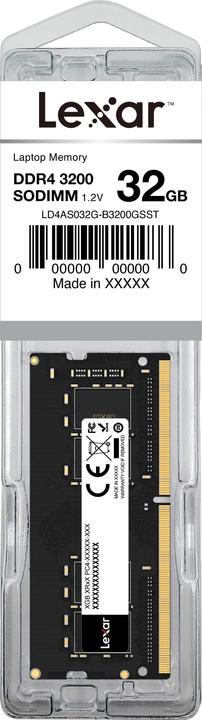 Productafbeelding Lexar LD4AS032G-B3200GSST (1 x 32GB, 3200 MHz, DDR4 RAM, SO-DIMM)