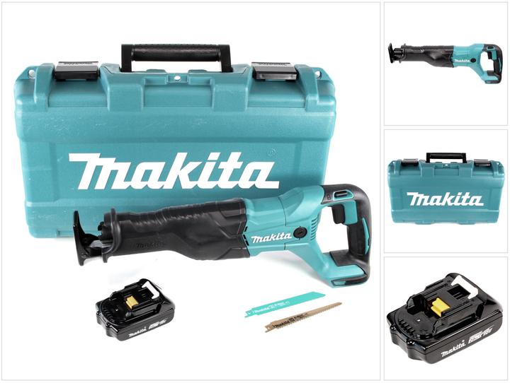 Immagine prodotto Makita DJR 186 Y1K Seghetto diritto a batteria 18V in valigetta da trasporto + 1x Batteria BL 1820