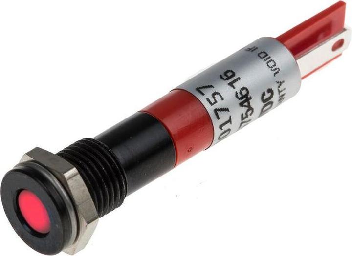 Produktbild RS PRO LED 8mm Chromblende 24Vdc Rot