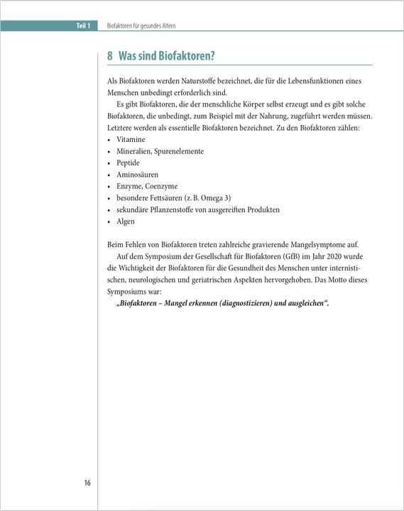 Image du produit Biofaktoren für gesundes Altern (Allemand, Charles Hecht, 2024)