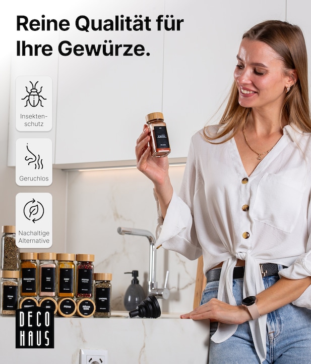 Immagine prodotto Deco haus Set di 24 barattoli per spezie (0.12 l)