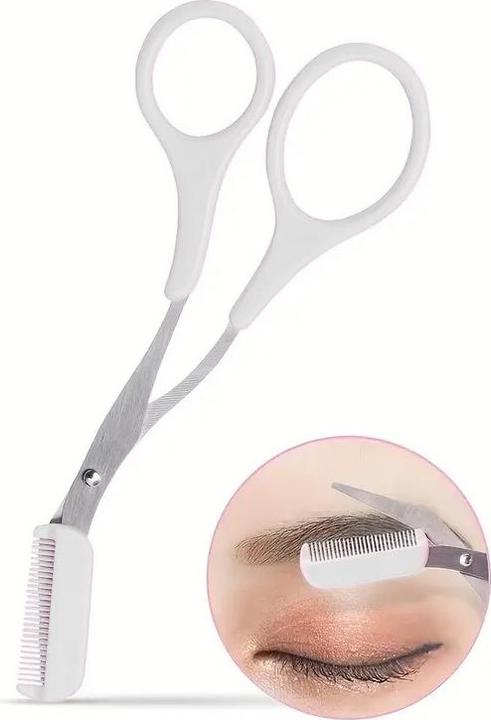Actual product image Cbx Eyebrow scissors with comb, eyebrow trimmer (12.50 cm)