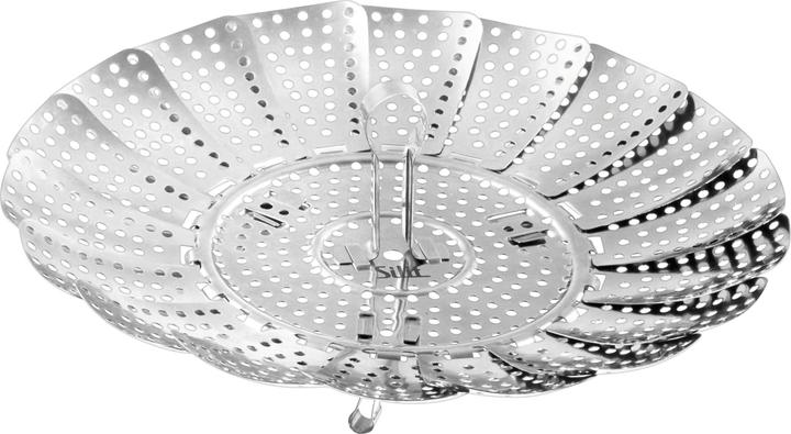 Produktbild Silit Garsieb Dünsteinsatz Dampfgarer Einsatz mit Öse 14cm faltbar Edelstahl (14 cm, Metall)
