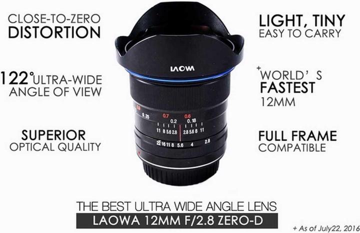 Produktbild Venus Optic Festbrennweite Laowa 12mm f/2.8 Zero-D Canon RF (Canon RF, Vollformat)