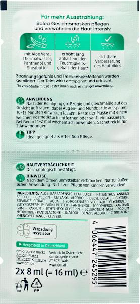 Energy Label dm Balea Aloe Vera Mask (16 ml)