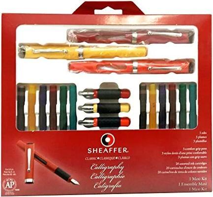 Image du produit Sheaffer Calligraphie Maxi Kit (3 plumes-20 cartouches) (Pink, 20 x)