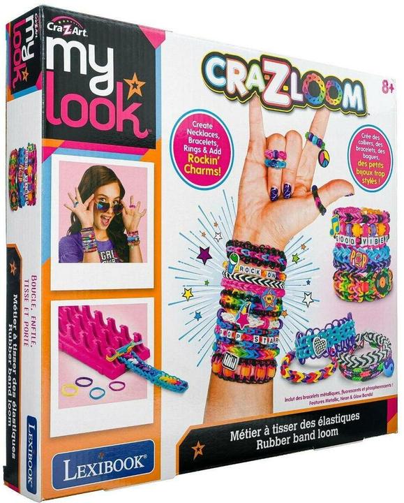 Immagine prodotto Lexibook Cra-Z-Art - Rock 'n' roll Rubber Band Loom Bracelets (CRLOOM6)