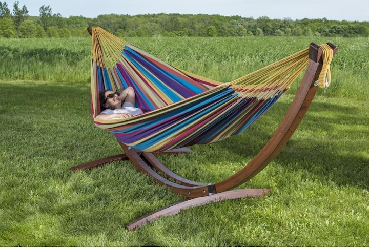 Actual product image Vivere Double Hammock Wooden Frame (204 kg)