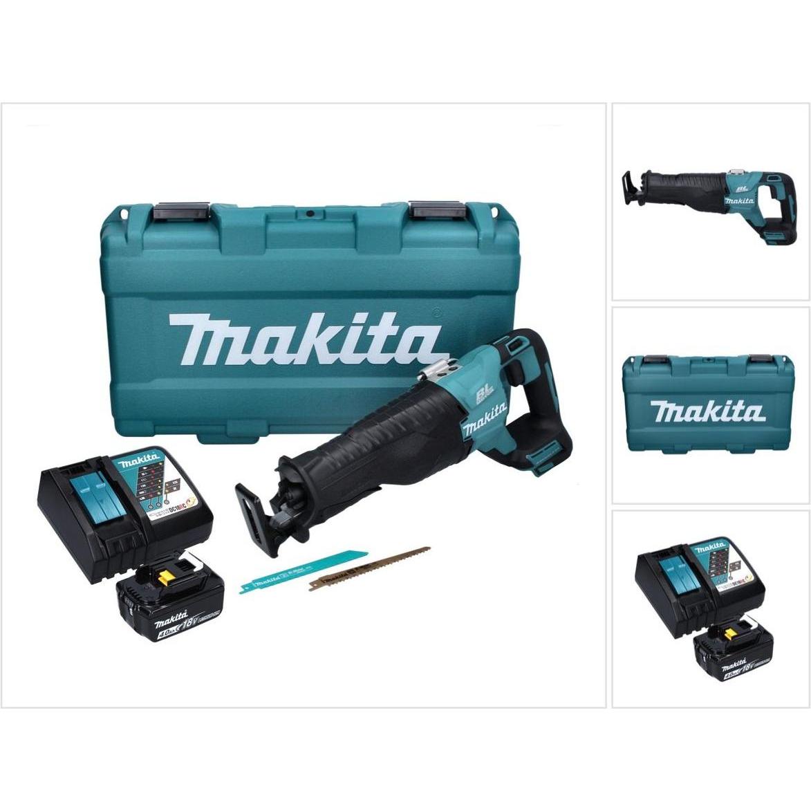Makita, Säbelsäge, DJR 187 RM1K Akku Reciprosäge 18 V Brushless + 1x Akku 4,0 Ah + Ladegerät + Koffer
