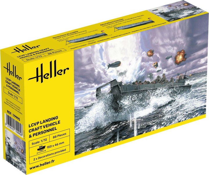 Actual product image Heller LCVP Landing craft with crew