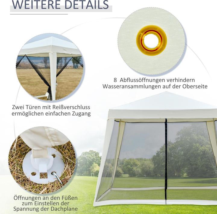 Produktbild Outsunny Pavillon mit Moskitonetz (300 cm, 300 cm)
