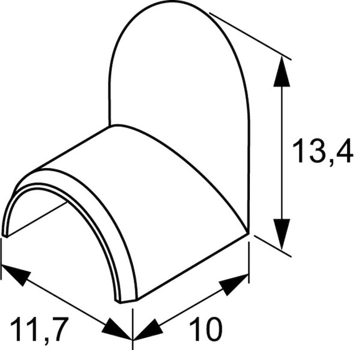Produktbild L&S Lochabdeckung für Kabelkanal 10x5 mm (Kabeldurchlass, 1 cm)